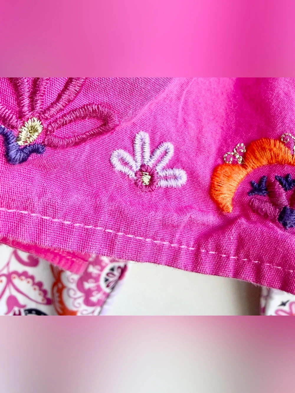 Bundle of 2 pc Gymboree Girls Paisley Leggings and Pink Floral Embroidered Skort
